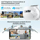 Caméra De Surveillance WiFi 4K 8MP Double Objectif