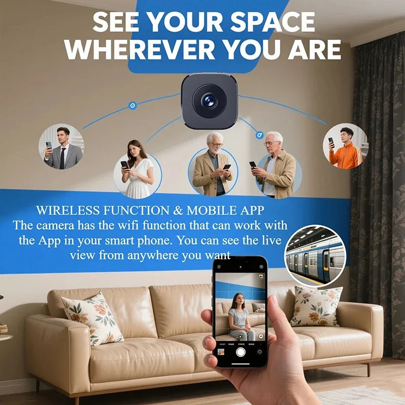Mini Caméra Wi-Fi 4K Avec Vision Nocturne